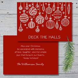 Modern julprydnad julkort