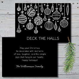 Modern julprydnad julkort