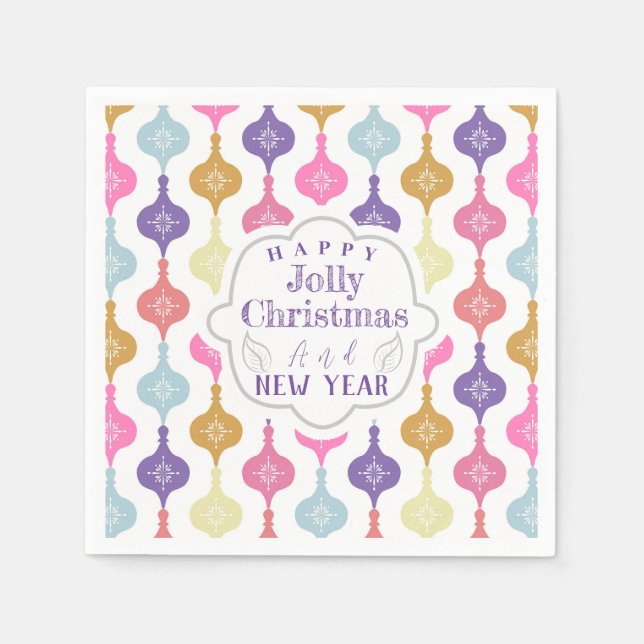 Modern julprydnad pappersservett (Framsidan)