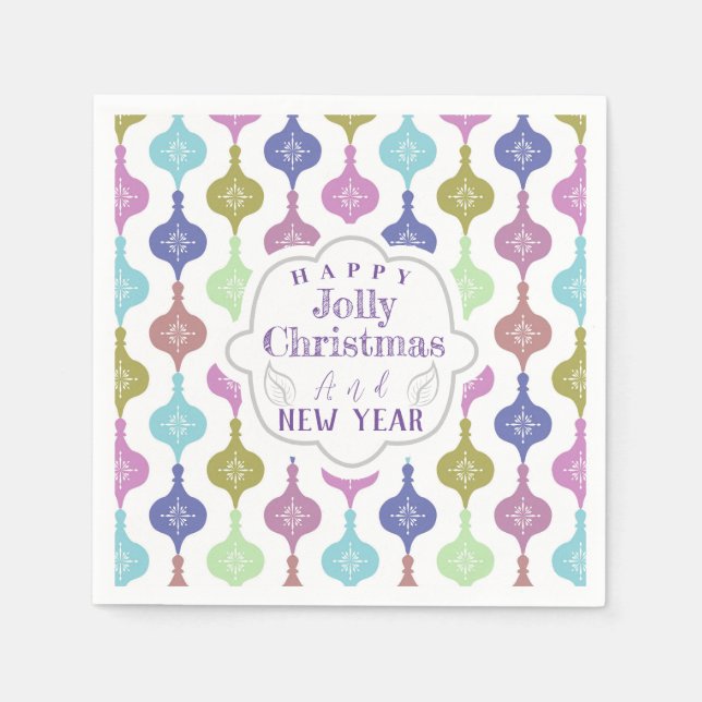 Modern julprydnad pappersservett (Framsidan)