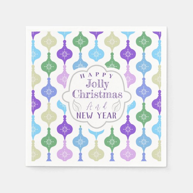 Modern julprydnad pappersservett (Framsidan)