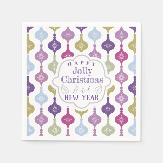 Modern julprydnad pappersservett (Framsidan)