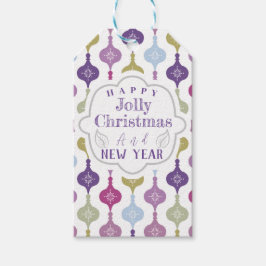 Modern julprydnad presentetikett