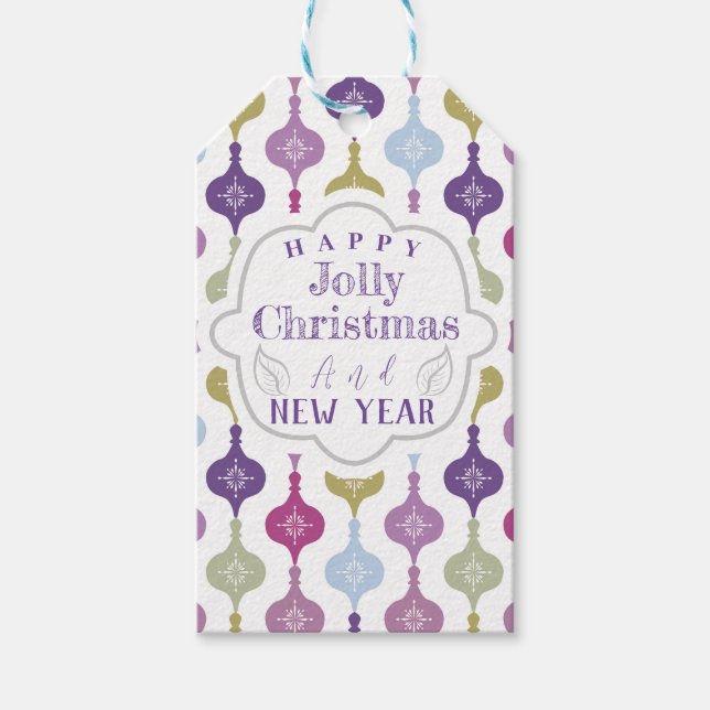 Modern julprydnad presentetikett (Framsidan)