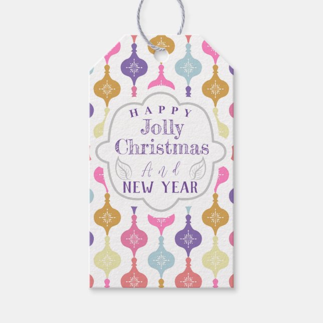 Modern julprydnad presentetikett (Framsidan)