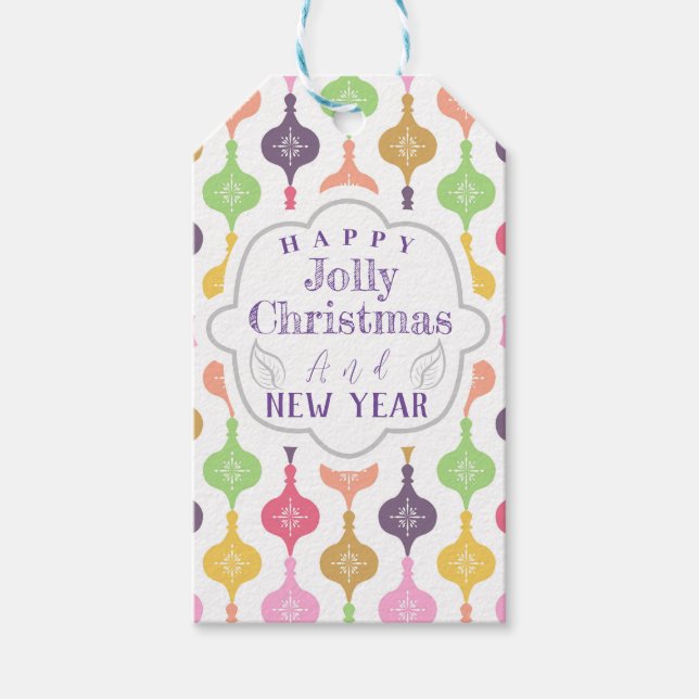 Modern julprydnad presentetikett (Framsidan)