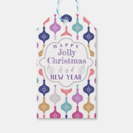 Modern julprydnad presentetikett