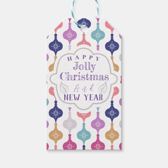 Modern julprydnad presentetikett (Framsidan)