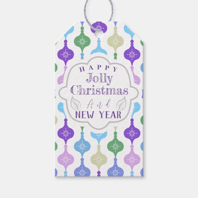 Modern julprydnad presentetikett (Framsidan)