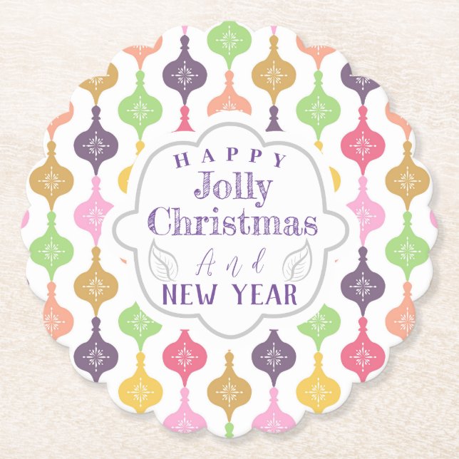 Modern julprydnad underlägg papper (Framsida)