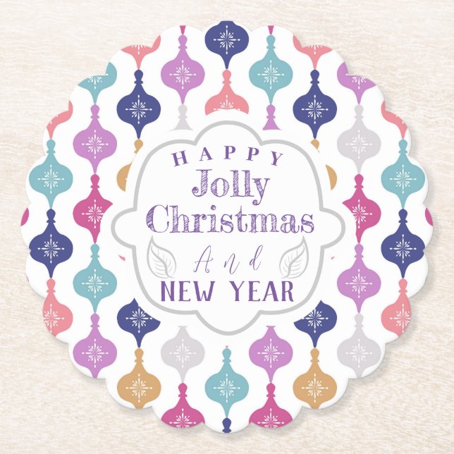 Modern julprydnad underlägg papper (Framsida)