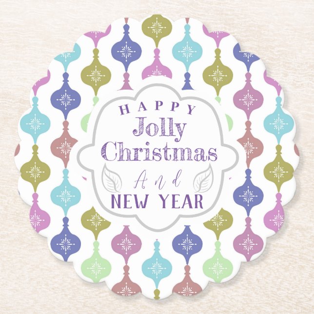 Modern julprydnad underlägg papper (Framsida)