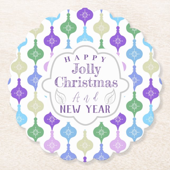 Modern julprydnad underlägg papper (Framsida)