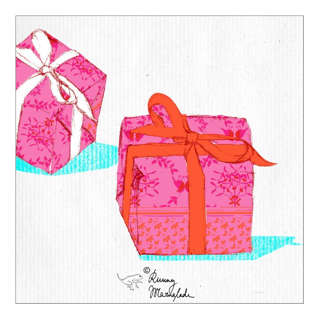 Modern julskada | Orange för Rosa Presentpapper (Envelop Your Presents in Festive Elegance: Pink-Orange Christmas Floral Damask with Hellebore Border)