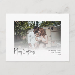 Modern Julskript - färgad fotoaffär Helgdag Postca Helg Vykort