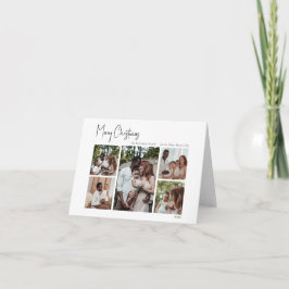 Modern julskript, femfoto med vikt helgkort