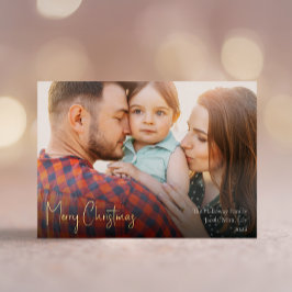 Modern julskript Fullt Photo Guld