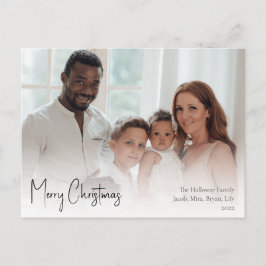 Modern julskript, Fullt Photo Helg Vykort