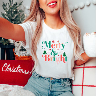 Modern julstämning och ljus T-shirt