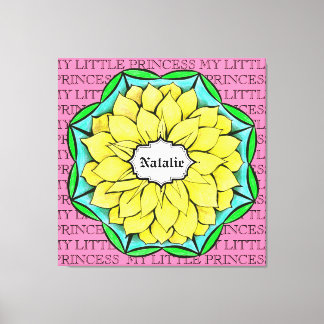 MODERN JULSTJÄRNA i GULT Canvastryck