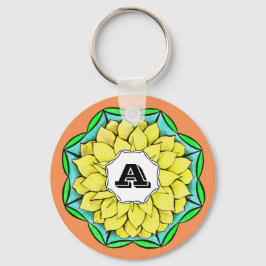 MODERN JULSTJÄRNA i GULT Nyckelring