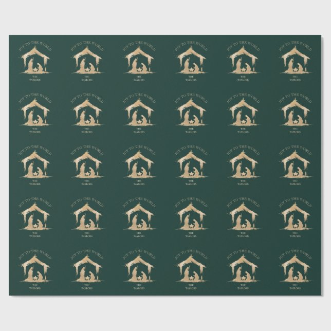 Modern jultid, Religiösa Mary & Joseph Presentpapper (Platt)