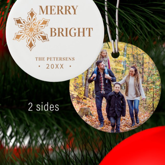 Modern jultomhet och ljusbild guld julgransprydnad keramik (Skapare uppladdad)