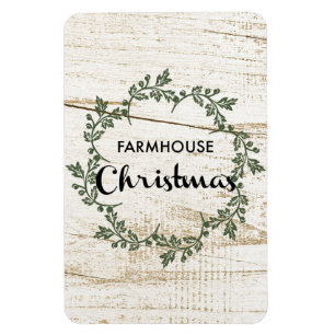 Modern jultomte - utandning Rustit Wood Magnet