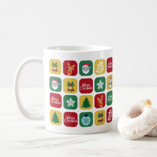 Modern jultomten Träd-prydnadsföremål Snögubbe Kaffemugg