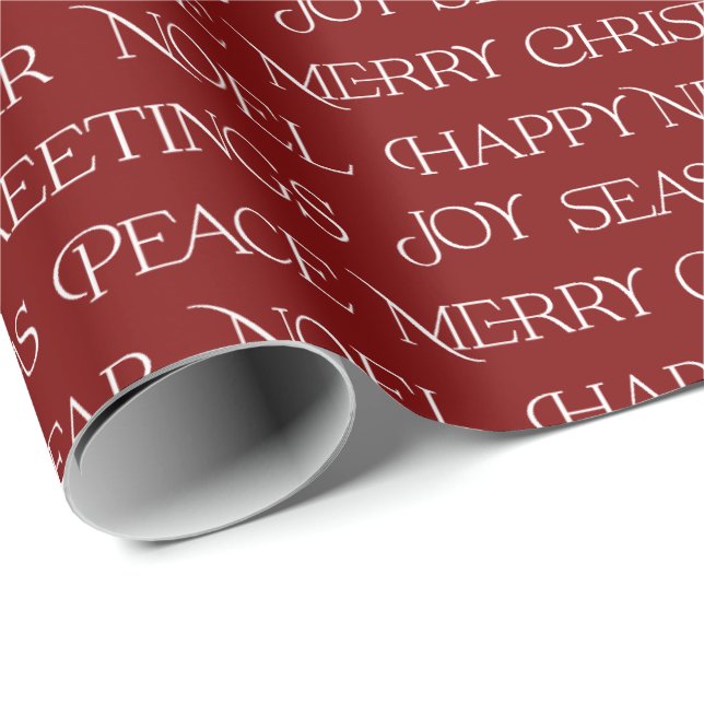 Modern jultypografi presentpapper (Rullad Hörn)