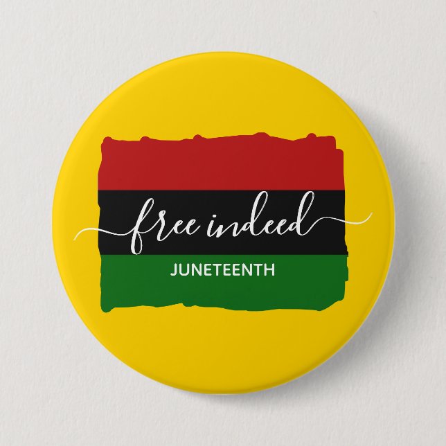 Modern JUNETEENTH Fri i sanning Knapp (Framsida)