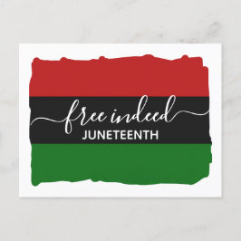 Modern JUNETEENTH Fri i sanning Vykort
