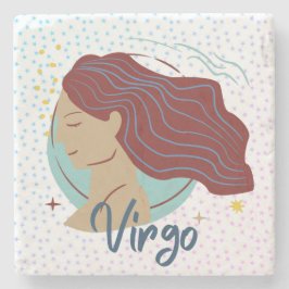 Modern Jungfrun Kvinna Zodiac Stenunderlägg