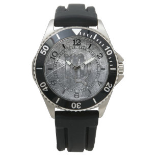 Modern Jungfrun Zodiak Stjärntecken Grunge Distres Armbandsur