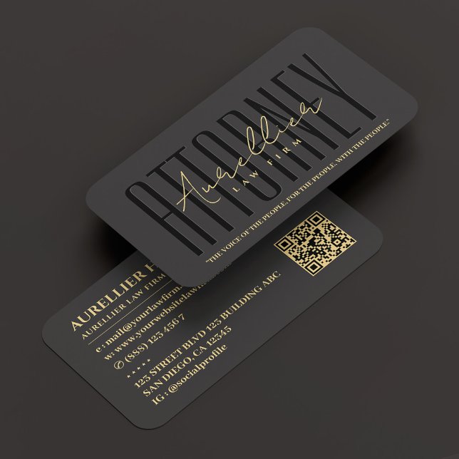 Modern Jurist Advokatbyrå Svart Visitkort (Modern Professional Attorney Law Firm Black Business Card
)