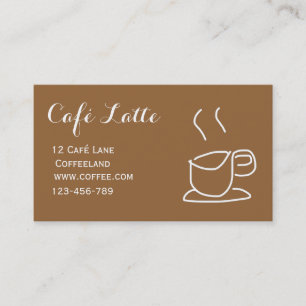Modern kafébutik enkelt kaffe kopp visitkort