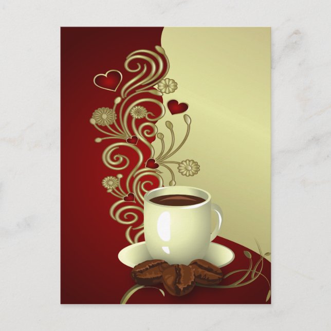 Modern kaffe Älskare Vykort (Framsida)