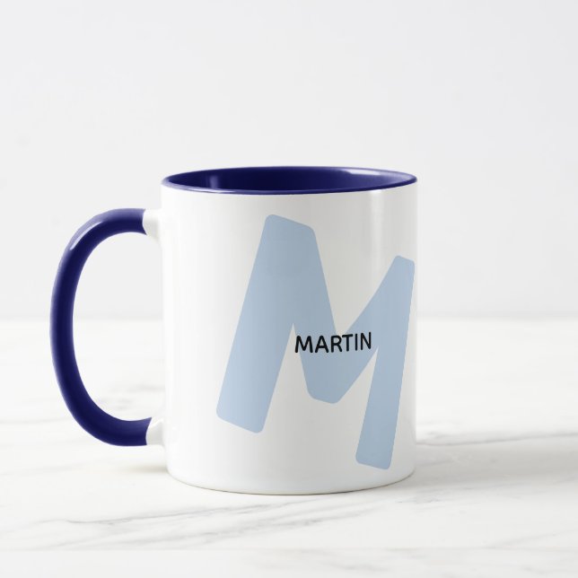 Modern Kaffe kopp med Initial & Namn (Vänster)