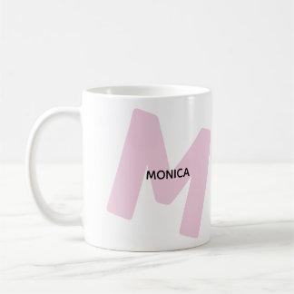 Modern Kaffe kopp med Initial & Namn
