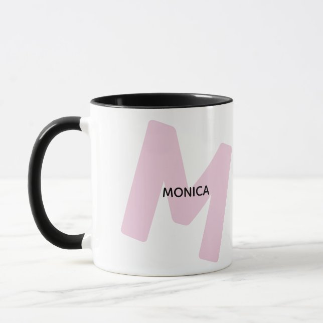 Modern Kaffe kopp med Initial & Namn (Vänster)