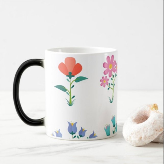 Modern Kaffe koppar för blomstrande utskrift (Skapare uppladdad)