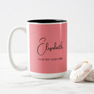 Modern Kaffe koppar-typografi Namn Två-Tonad Mugg