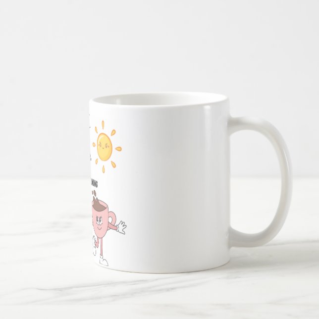 Modern kaffe mugg med motiverande citat tryckt (Höger)