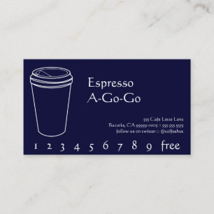 Modern Kaffebar Belöning Stämpel Lojalitet