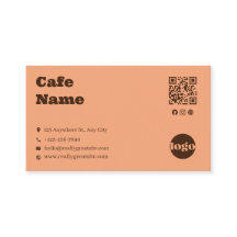 Modern kaffebar djärv typsnittsaffärskortsmall