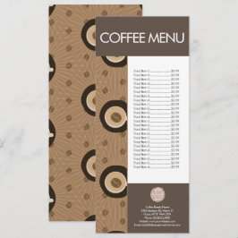 Modern kaffebar-mönster meny