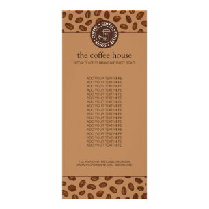 Modern kaffebar Rack Card  Reklamkort
