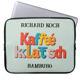 Modern Kaffeeklatsch tyskt arv anpassad Laptop Fodral