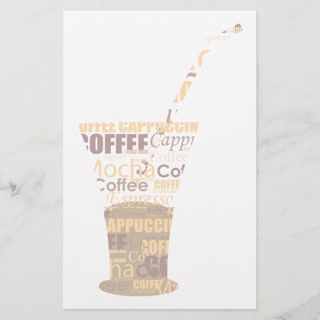 Modern kaffeillustration brevpapper (Framsida)