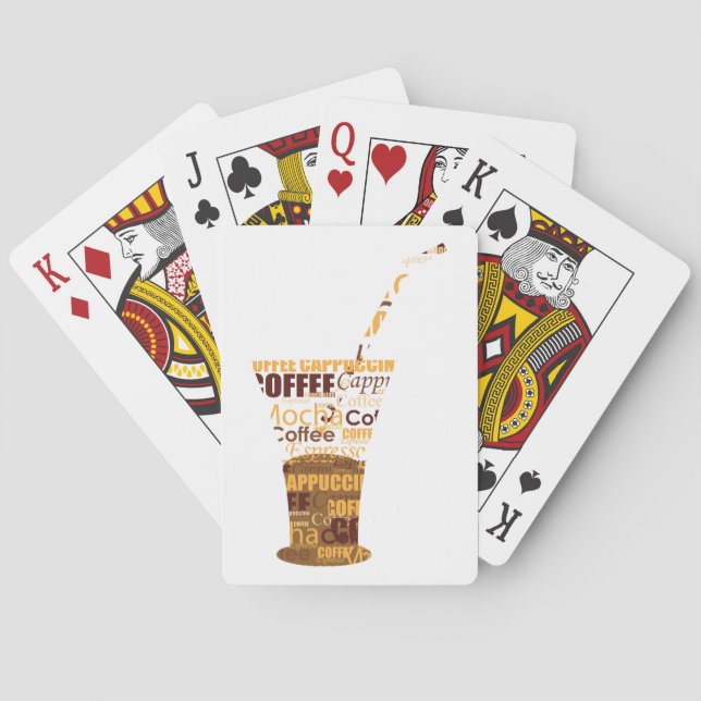 Modern kaffeillustration casinokort (Baksidan)